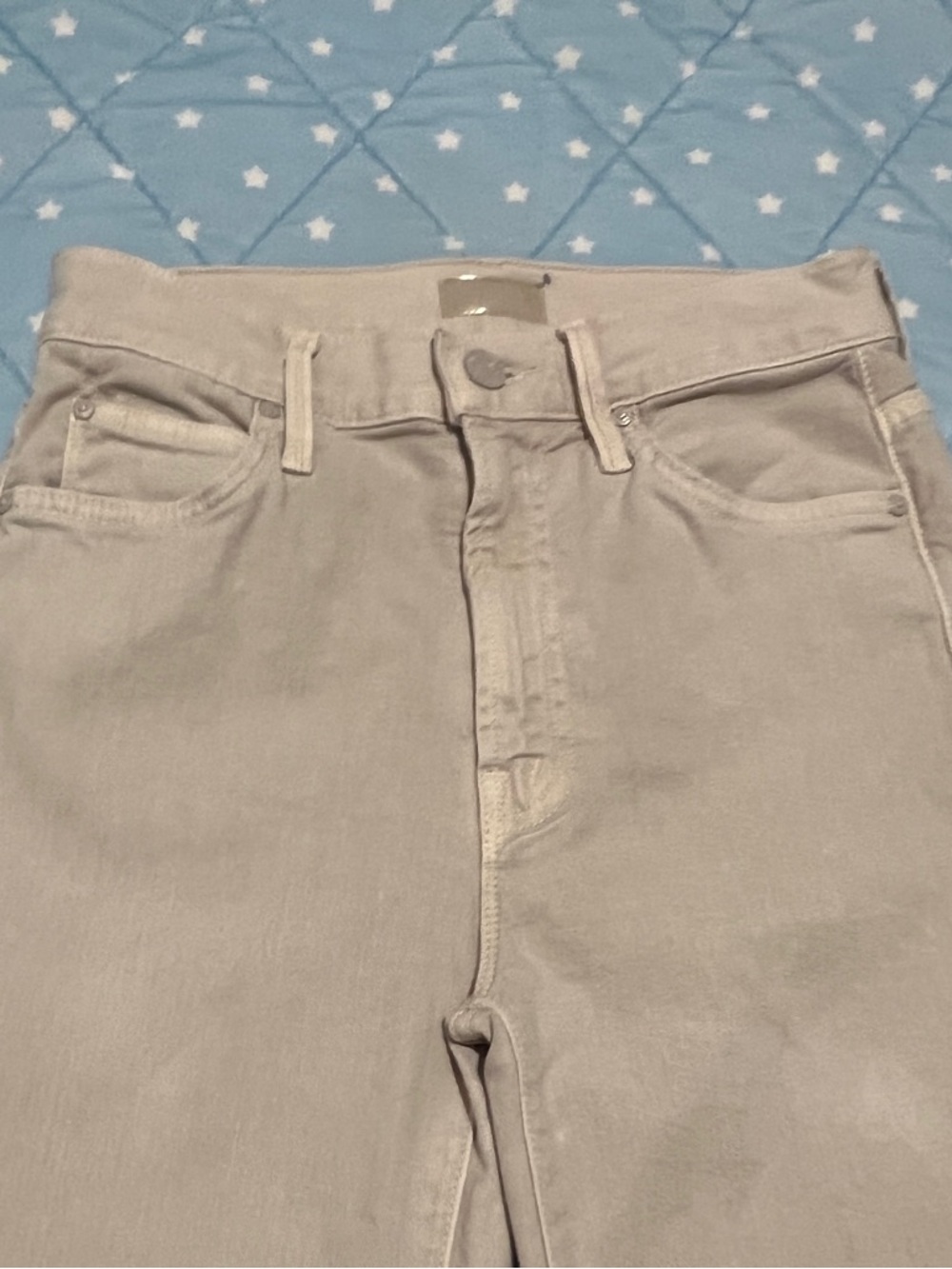 MOTHER The Insider Ankle Fray Chalk It Up Jean size 24 great condition - Picture 6 of 16
